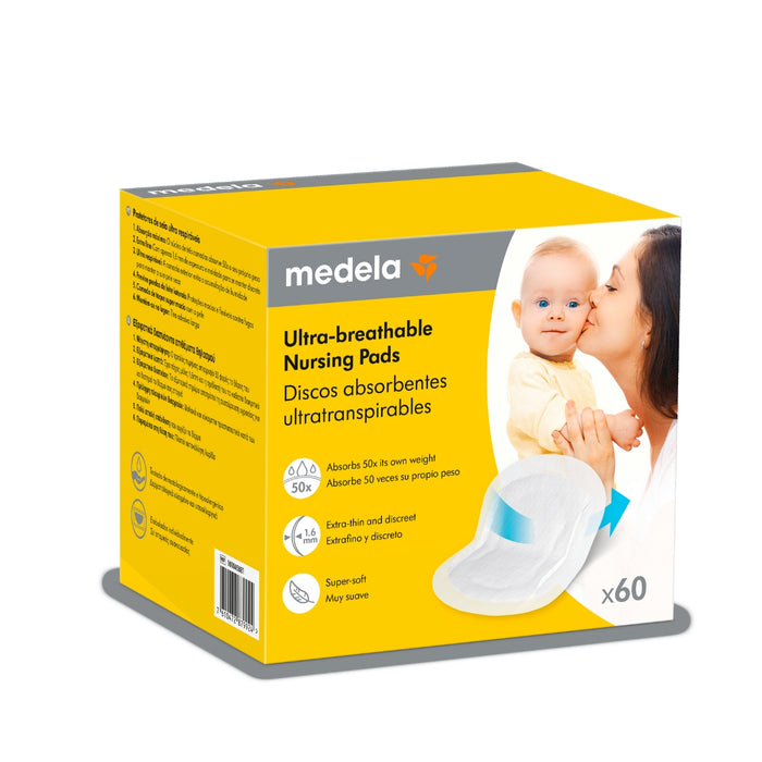 
    Absorventes Descartáveis Para Seios Ultra Respiráveis Medela 60 Unidades - Medela Babytunes
  