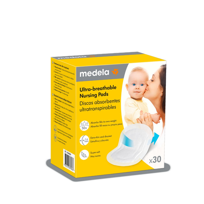 
    Absorventes Descartáveis Para Seios Ultra Respiráveis Medela 30 Unidades - Medela Babytunes
  