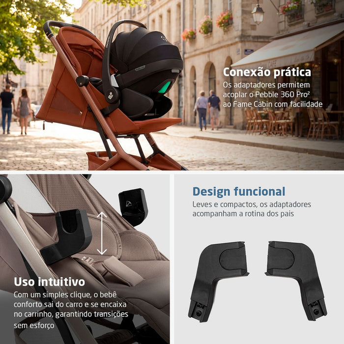 
    Adaptador Maxi-Cosi Fame Cabin Para Bebê Conforto Pebble 360 Pro² Black
  