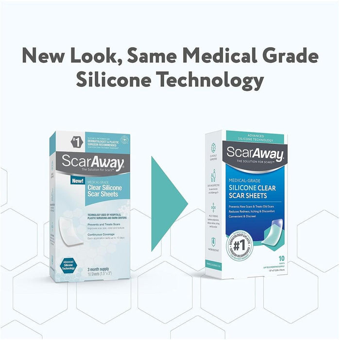 
    Adesivos de Silicone Para Tratamento de Cicatrizes ScarAway 10 Unidades - ScarAway Babytunes
  