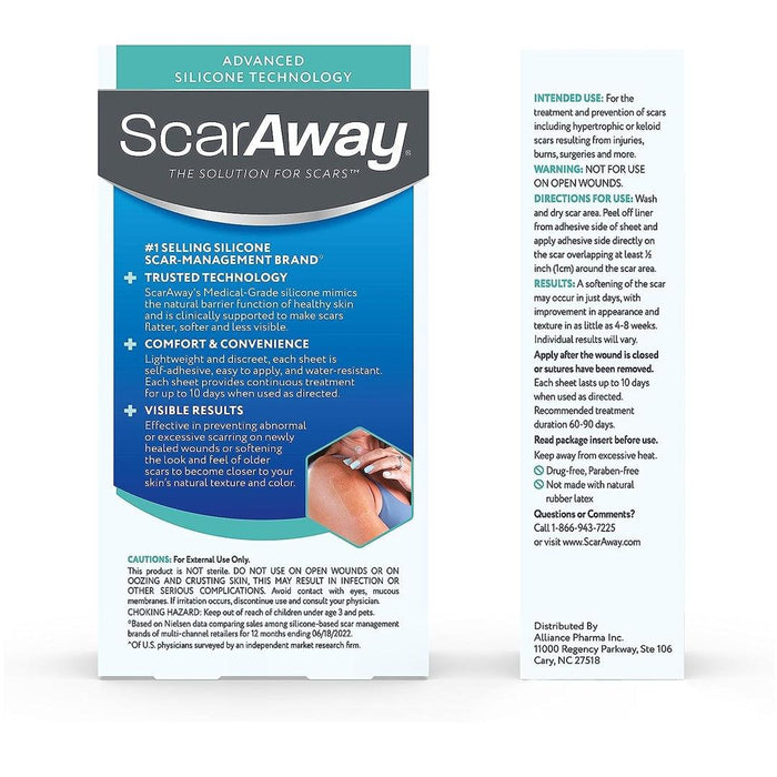 
    Adesivos de Silicone Para Tratamento de Cicatrizes ScarAway 6 Unidades - ScarAway Babytunes
  