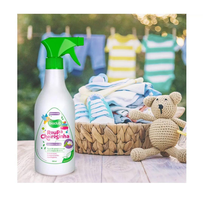 
    Água de Cheiro Para Passar Roupa Cheirosinha (Algodão e Melissa) Bioclub 500ML - Bioclub Babytunes
  