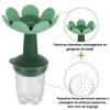 Alimentador Infantil de Silicone + Bandeija Haakaa Flower 4M + PeaGreen