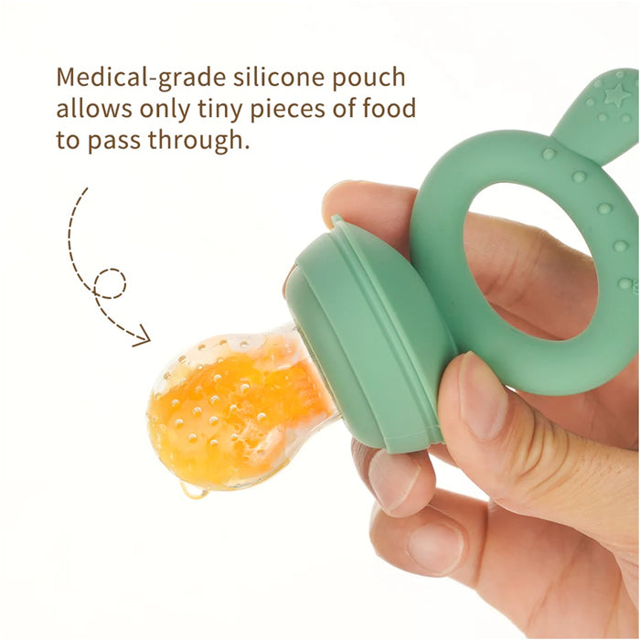 
    Alimentador Infantil de Silicone + Bandeja Haakaa Freeze-N-Feed Mini Sky Blue - Haakaa Babytunes
  