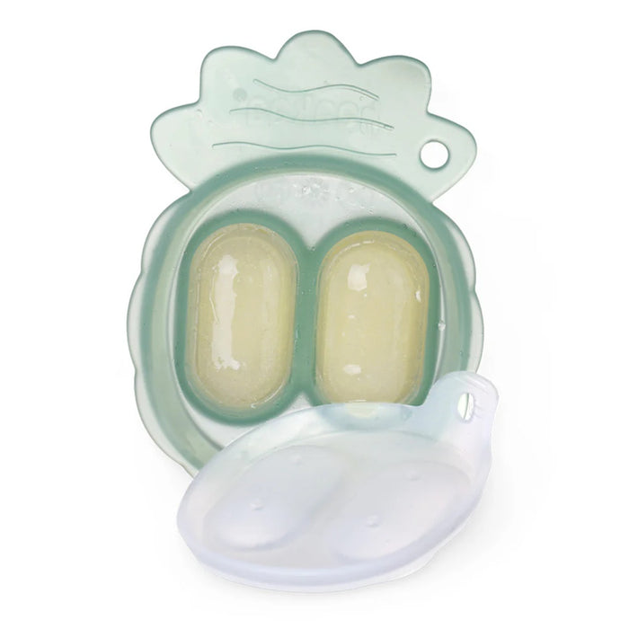 
    Alimentador Infantil de Silicone + Bandeja Haakaa Freeze-N-Feed Mini Sky Blue - Haakaa Babytunes
  
