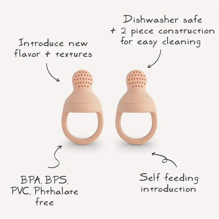 
    Alimentador Infantil de Silicone Mushie 2 Peças Tradewinds - Mushie Babytunes
  