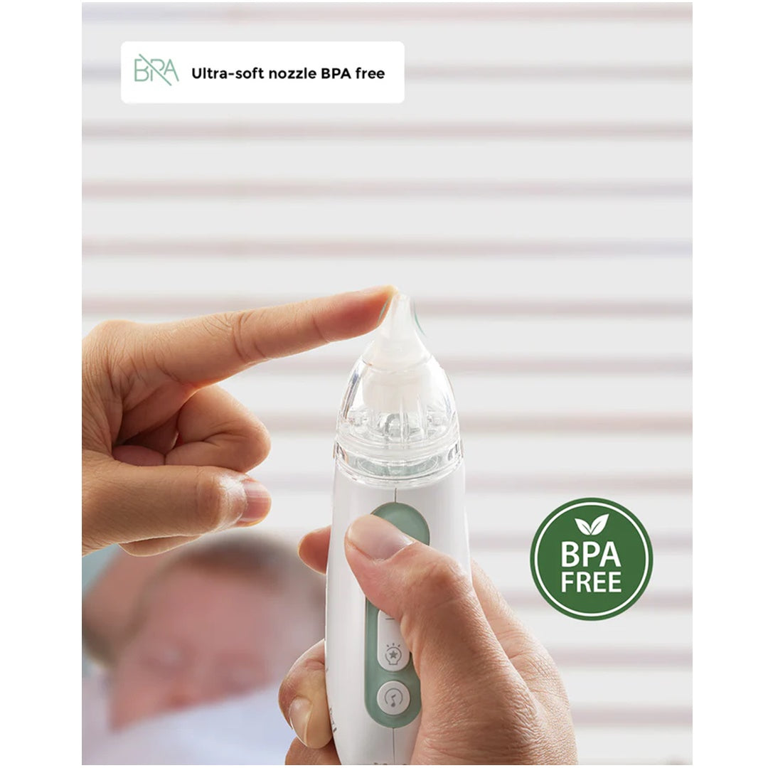 Aspirador Nasal Para Bebês Momcozy Strong Suction Com Luz e Música - Momcozy Babytunes