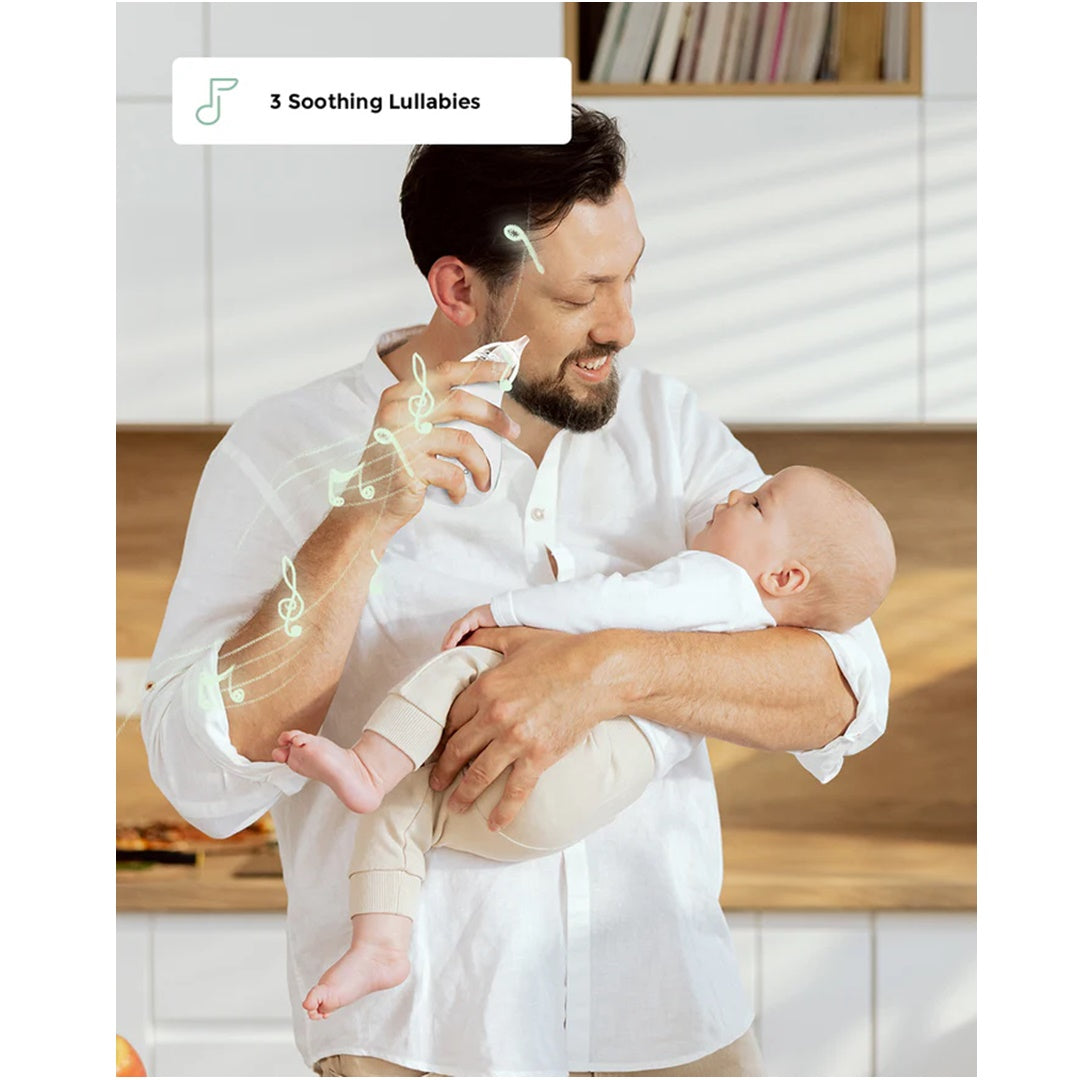 Aspirador Nasal Para Bebês Momcozy Strong Suction Com Luz e Música - Momcozy Babytunes