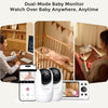 Babá Eletrônica Inteligente Momcozy BM04 Wi-Fi com 2 Câmeras