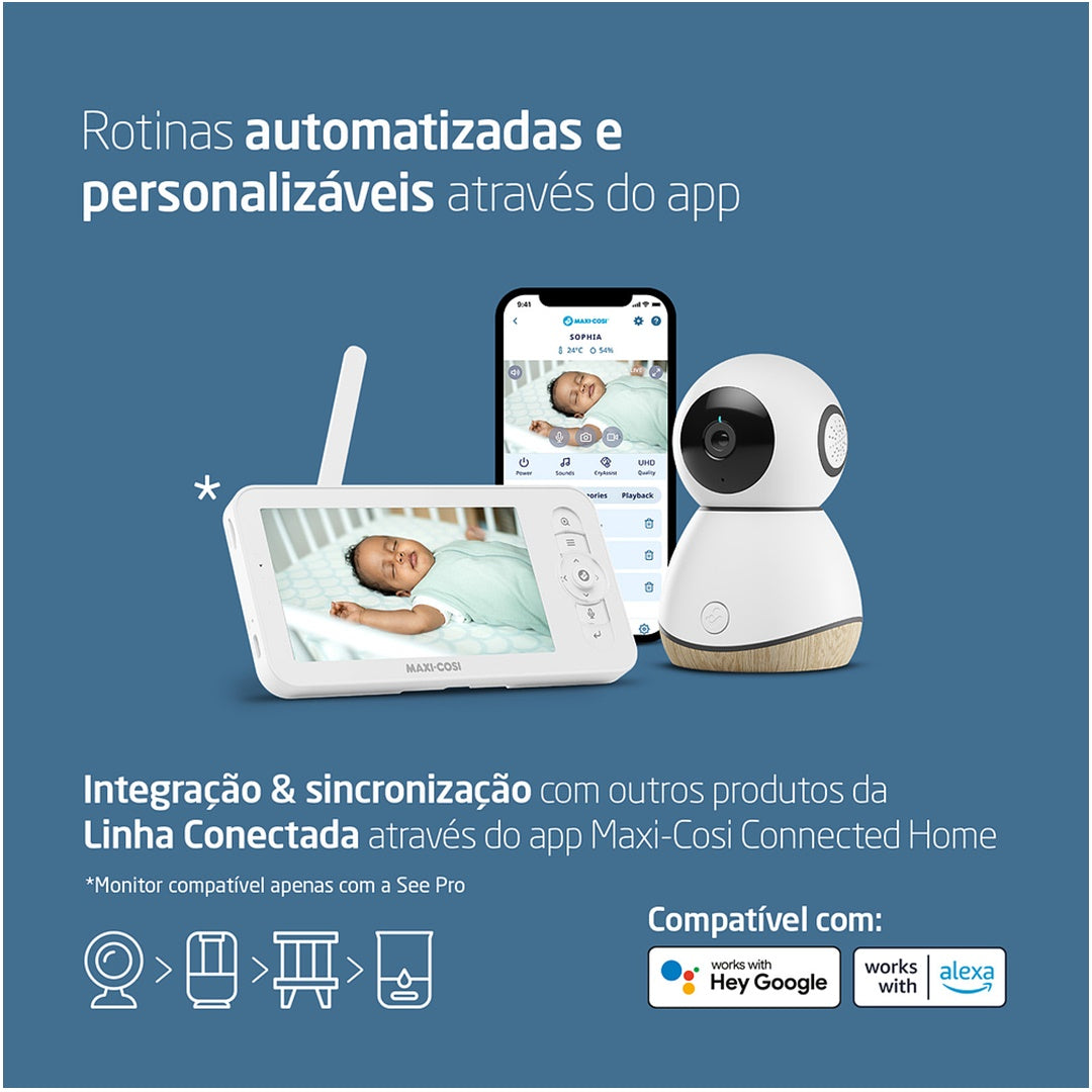 Babá Eletrônica See Pro Com Monitor Linha Conectada - Maxi Cosi - Maxi-Cosi Babytunes