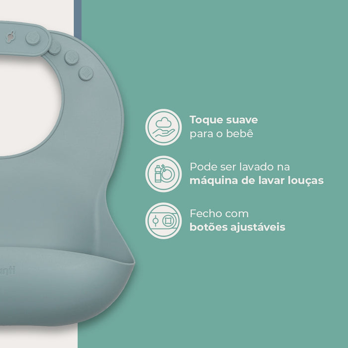 
    Babador De Silicone Infanti Piccolo Azul
  