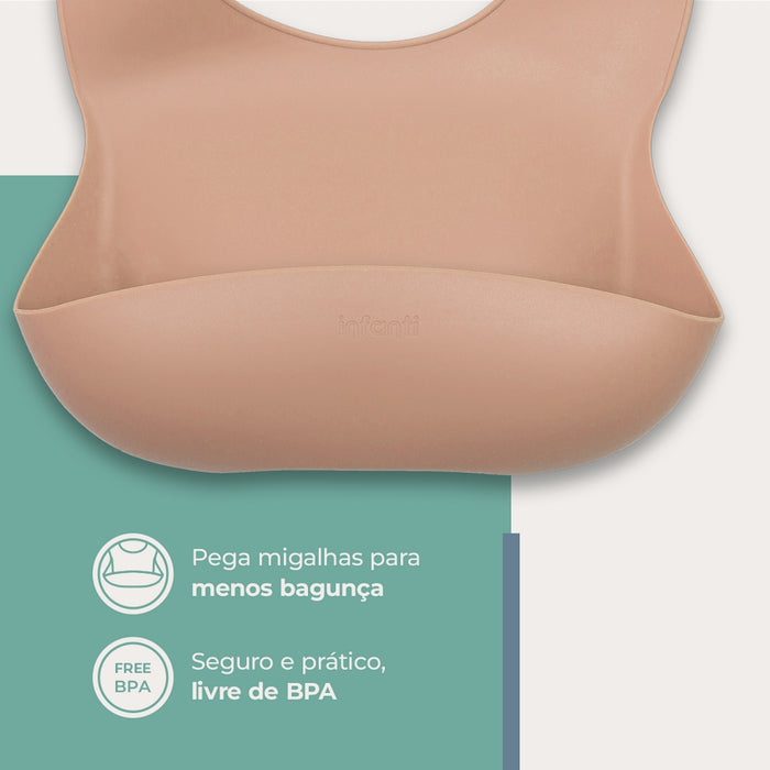 
    Babador De Silicone Infanti Piccolo Terracota
  