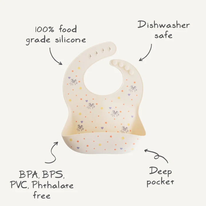 
    Babador De Silicone Infantil Mushie Bluey Sage - Mushie Babytunes
  