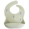 Babador De Silicone Infantil Mushie Bluey Sage