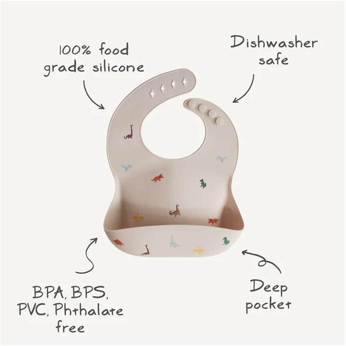 
    Babador De Silicone Infantil Mushie Pale Mauve - Mushie Babytunes
  