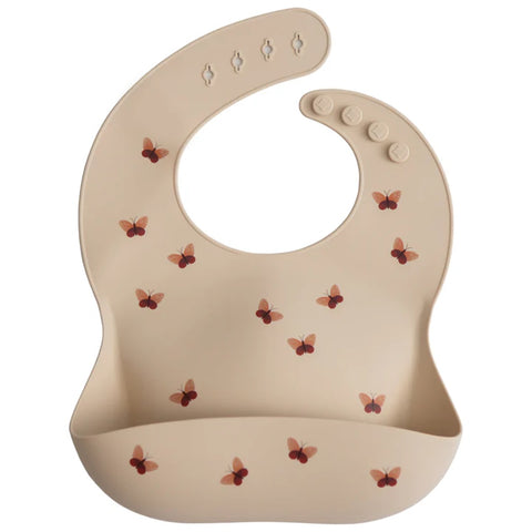 Babador De Silicone Infantil Mushie Butterflies