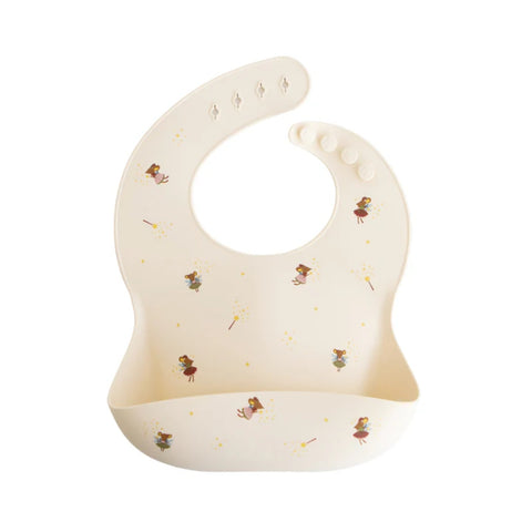 Babador De Silicone Infantil Mushie Fairy Mice