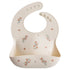 Babador De Silicone Infantil Mushie Pink Flowers