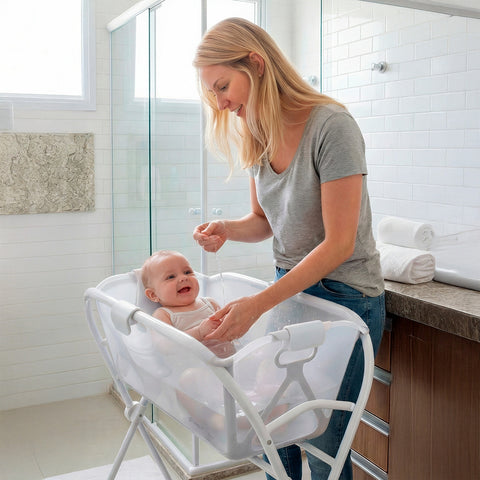 Banheira Dobrável Infantil Safety 1st Nami com Suporte e Redutor White