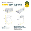 Banheira Dobrável Infantil Safety 1st Nami com Suporte e Redutor White