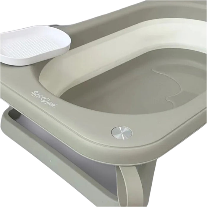 
    Banheira Infantil Dobrável Com Saboneteira Petit Piá Cinza - Petit Piá Babytunes
  