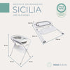 Banheira Sicília Duo com Suporte Infanti Branco e Cinza