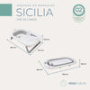 Banheira Sicília Duo com Suporte Infanti Branco e Cinza