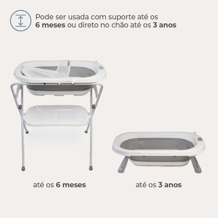
    Banheira Sicília Duo com Suporte Infanti Branco e Cinza
  