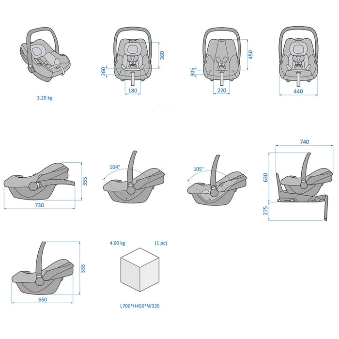 
    Bebê Conforto Maxi-Cosi CabrioFix com Base ISOFIX Essential Black
  
