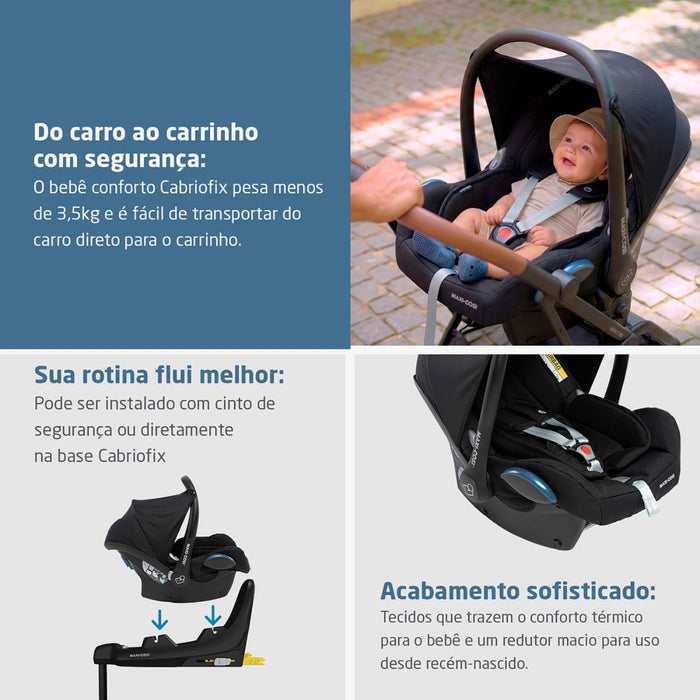 
    Bebê Conforto Maxi-Cosi CabrioFix com Base ISOFIX Essential Black
  