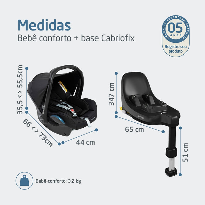 
    Bebê Conforto Maxi-Cosi CabrioFix com Base ISOFIX Essential Black
  