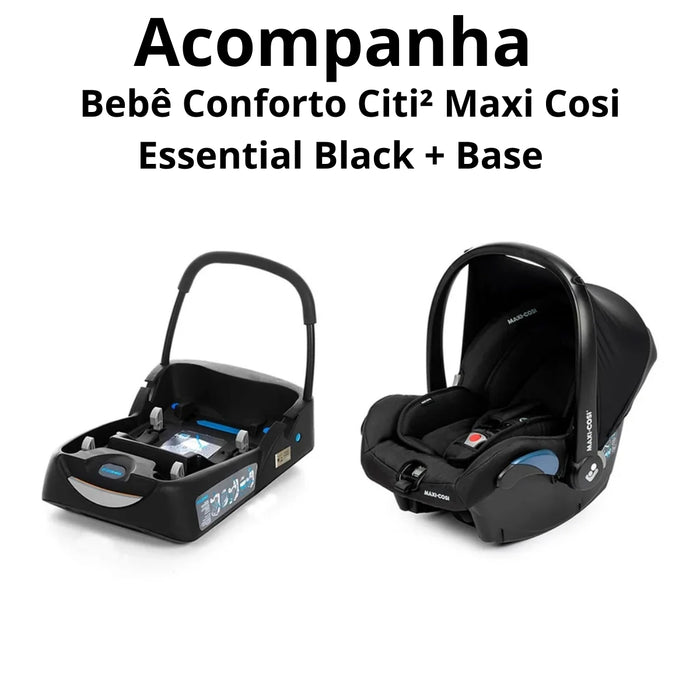 
    Carrinho de Bebê Maxi-Cosi Travel Sistem Eva³ Trio Essential Black Champagne - Maxi-Cosi Babytunes
  