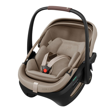 Bebê Conforto Coral Slide Pro + Base Slide Pro Maxi Cosi Oak Truffle
