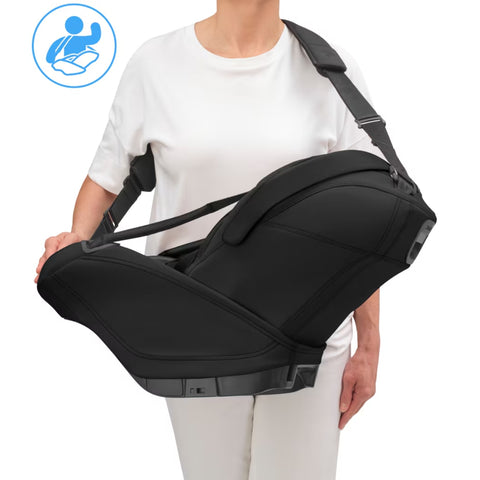 Bebê Conforto Coral Slide Pro + Base Slide Pro Maxi Cosi Onyx Black