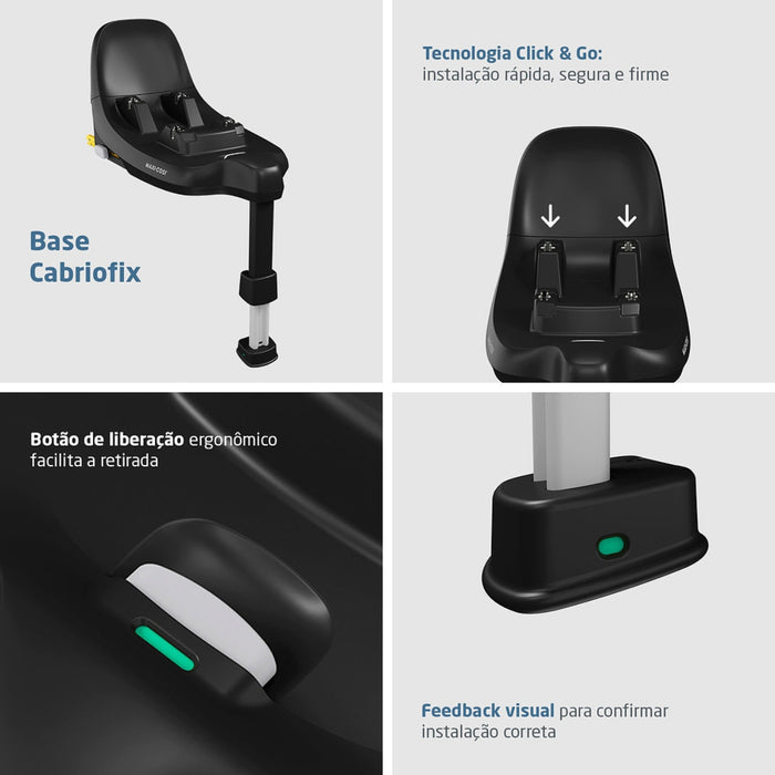 
    Bebê Conforto Maxi-Cosi CabrioFix com Base ISOFIX Twillic Graphite
  