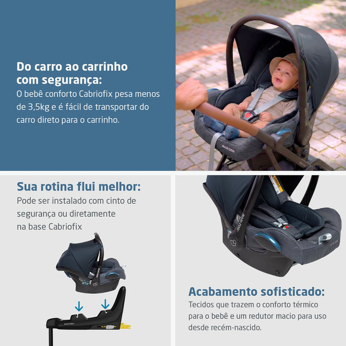 
    Bebê Conforto Maxi-Cosi CabrioFix com Base ISOFIX Twillic Graphite
  
