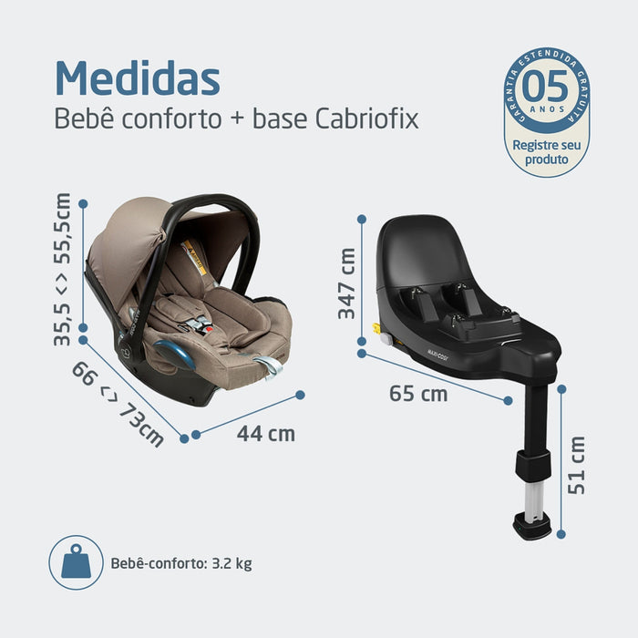 
    Bebê Conforto Maxi-Cosi CabrioFix com Base ISOFIX Twillic Truffle
  