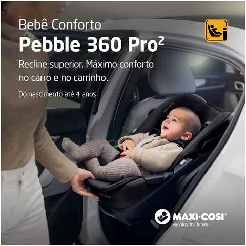 Bebê Conforto Pebble 360° Pro²+ Base FamilyFix 360° Pro Maxi Cosi Essential Black - Maxi-Cosi Babytunes by Vanessa