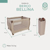 Berço Portátil Bellina Infanti Bege Mescla