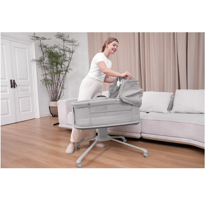 
    Berço Portátil Mastela 3 em 1 Com Balanço Automático Cinza Escuro - Mastela Babytunes
  