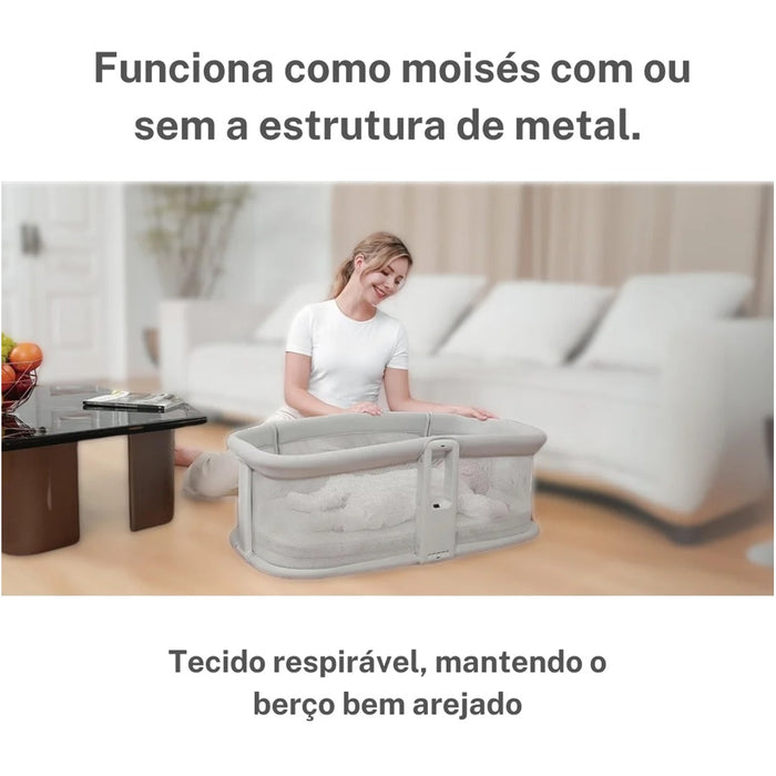 
    Berço Portátil Mastela 3 em 1 Com Balanço Automático Cinza Escuro - Mastela Babytunes
  