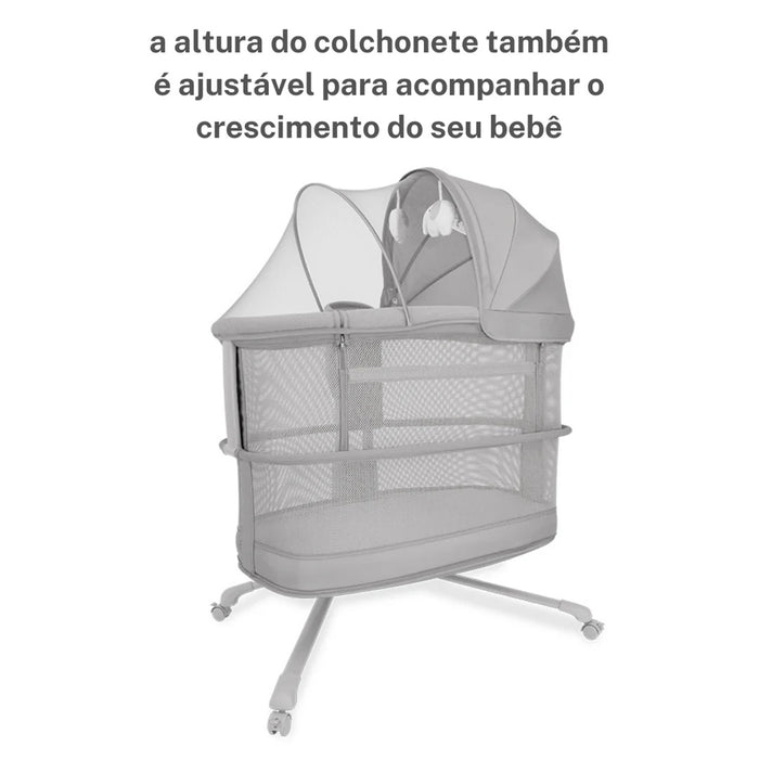 
    Berço Portátil Mastela 3 em 1 Com Balanço Automático Cinza Escuro - Mastela Babytunes
  