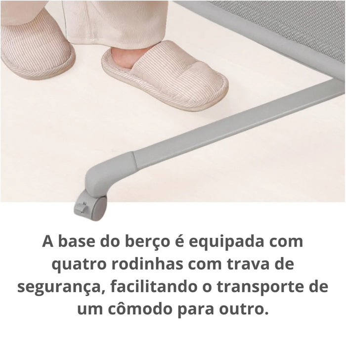 
    Berço Portátil Mastela 3 em 1 Com Balanço Automático Cinza Escuro - Mastela Babytunes
  