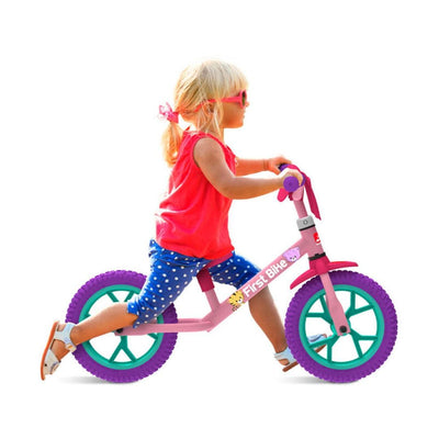 Bicicleta de Equilíbrio Infantil Bandeirante Balance Bike Rosa - Desenvolvimento de Habilidades
