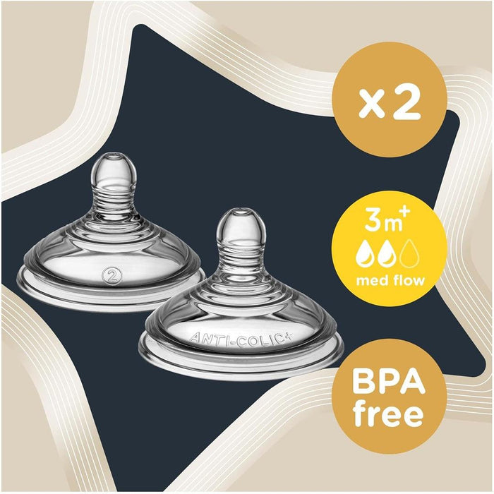 
    Bico De Mamadeira Tommee Tippe Fluxo Médio Anti-Colic 3M+ - Tommee Tippee Babytunes
  