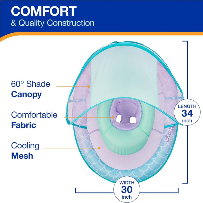 
    Boia Infantil Com Capota Swimways Baby Spring FPS50+ Mermaid
  