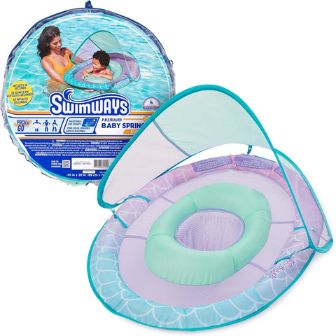 Boia Infantil Com Capota Swimways Baby Spring FPS50+ Mermaid