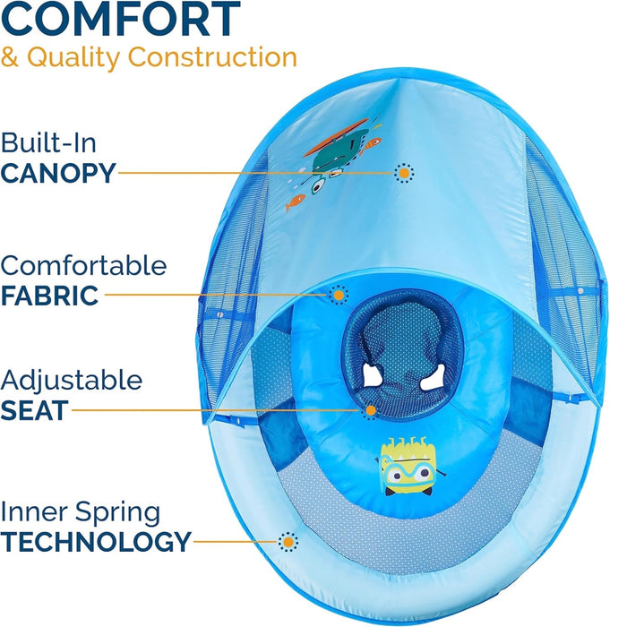 
    Boia Infantil Com Capota Swimways FPS50+ Monstrinho Azul
  