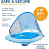 Boia Infantil Com Capota Swimways FPS50+ Monstrinho Azul