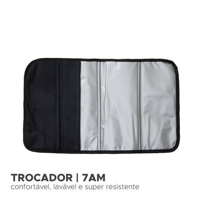 Bolsa Maternidade 7AM Soho Black - Diaper Bag - TROCADOR INCLUSO